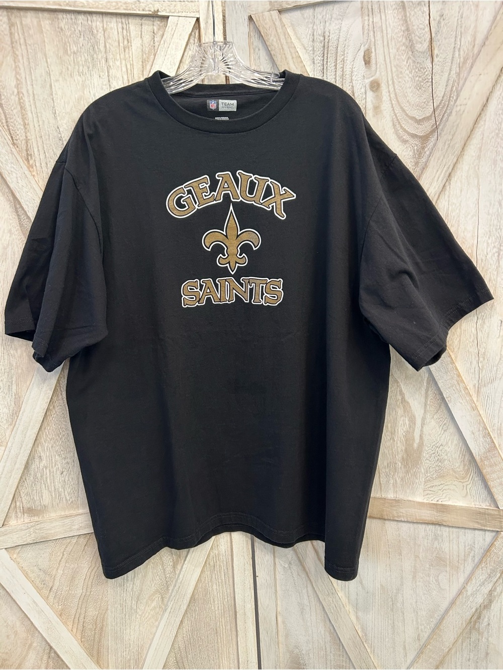 NFL Geaux Saints Black & Gold Graphic T‑Shirt Men’s XL New Orleans Saints